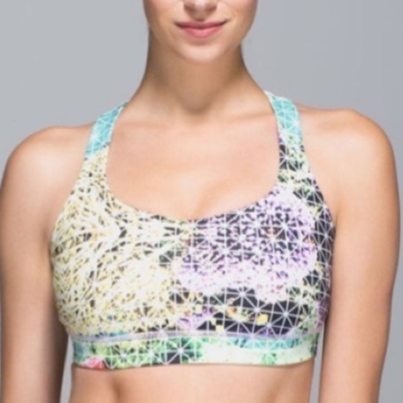 LULULEMON 50 Rep Sports Bra in Paradise Grid size 6 - Picture 10 of 10
